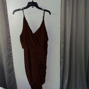 Chocolate Mesh Maxi Dress